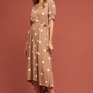 Anthropologie's Maeve Bernice Polka Dot Wrap Dress